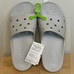 Crocs Classic Slide Sandals Pearl Gray Men’s 10 Women’s 12 Comfort Slides NWT